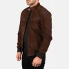 Men's Classic Casual Stand Collar Suede Jacket 51649571K sold by Manly