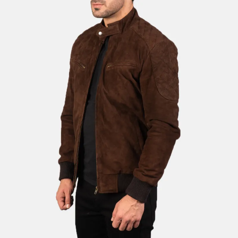 Men's Classic Casual Stand Collar Suede Jacket 51649571K sold by Manly product image thumbnail 3