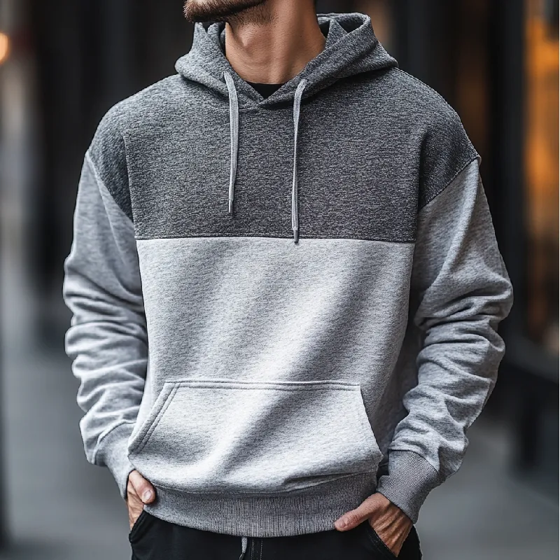 Men's Casual Outdoor Colorblock Long Sleeve Hoodie 81986473F sold by Manly product image thumbnail 2