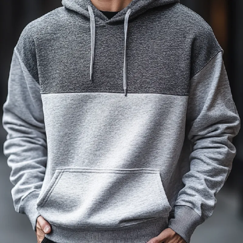 Men's Casual Outdoor Colorblock Long Sleeve Hoodie 81986473F sold by Manly product image thumbnail 3