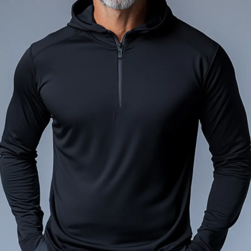 Men's Sports Quick Dry Slim Hoodie 96275189F sold by Manly product image thumbnail 3