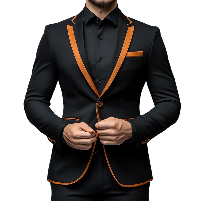 Men's Retro Casual Simple Street Colorblock Blazer 19900316TO sold by Manly