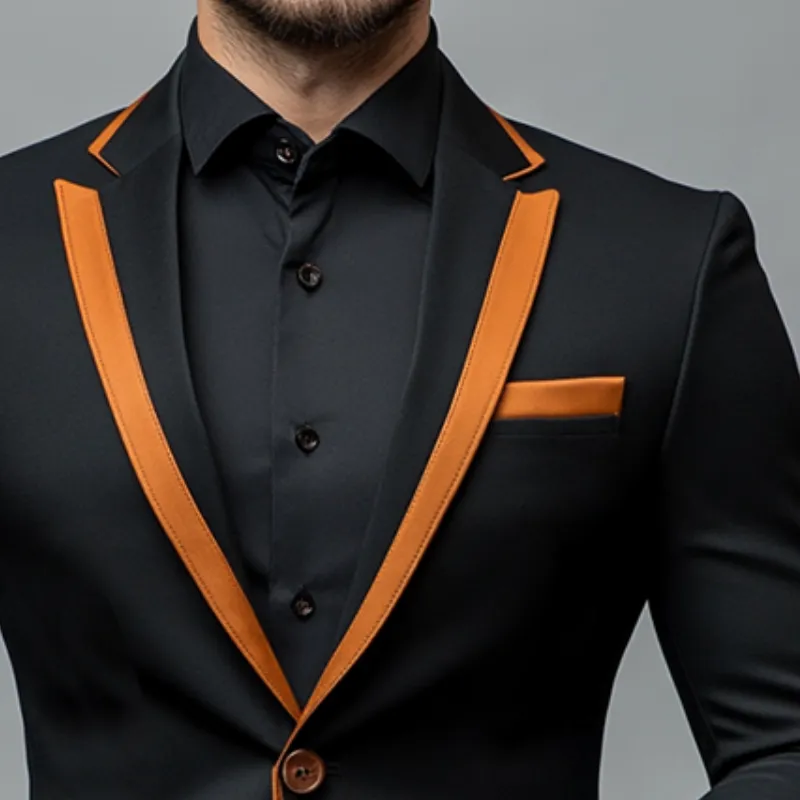 Men's Retro Casual Simple Street Colorblock Blazer 19900316TO sold by Manly product image thumbnail 3