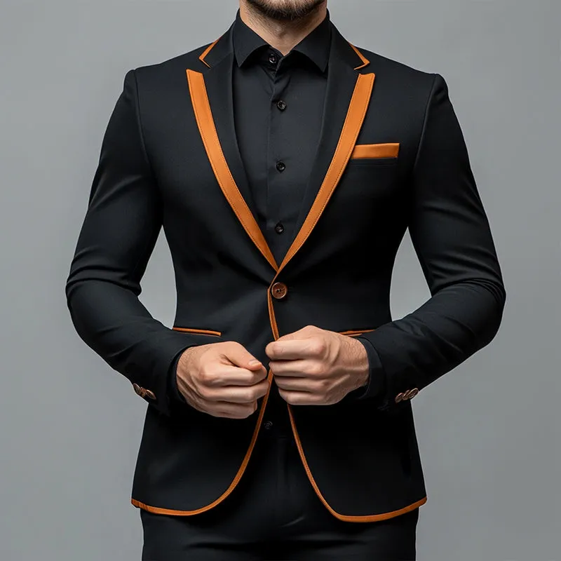 Men's Retro Casual Simple Street Colorblock Blazer 19900316TO sold by Manly product image thumbnail 2