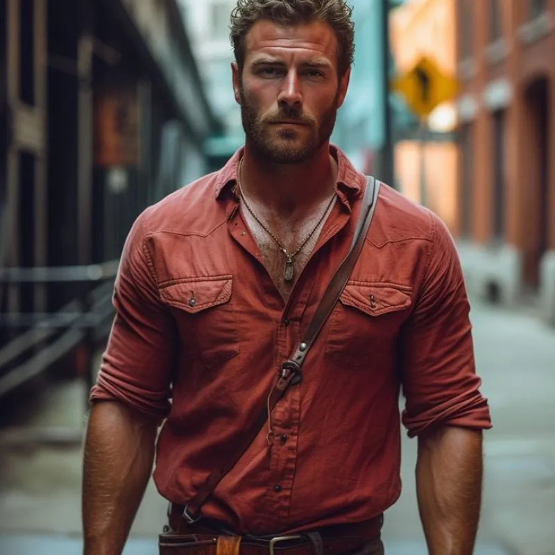 Men's Classic Casual Slim Fit Linen Long Sleeve Shirt 88330809K sold by Manly product image thumbnail 3