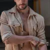 Men's Classic Casual Corduroy Long Sleeve Shirt 66448682K sold by Manly
