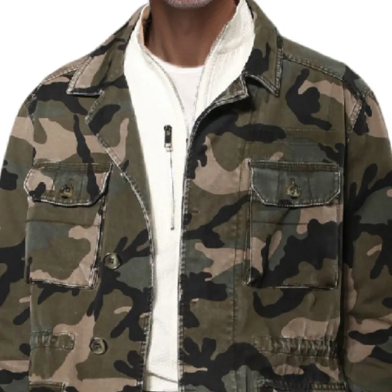 Men's Casual Retro Lapel Multi-Pocket Camouflage Jacket 04914180F sold by Manly product image thumbnail 2