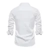 Men's Cotton and Linen Long-sleeved Shirt 64367572X sold by Manly