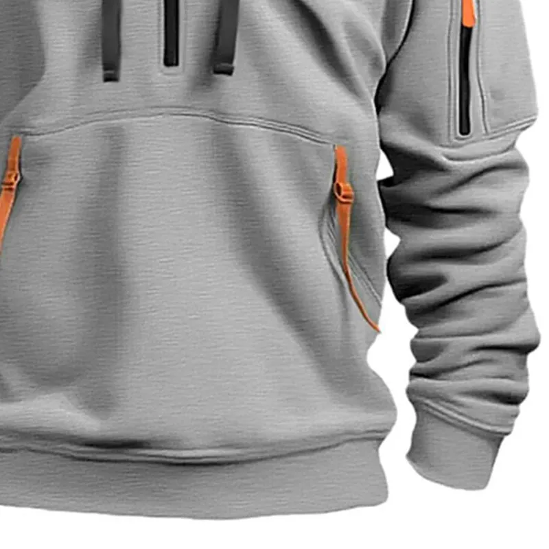 Men's Casual Sports Multi-Zip Hoodie 01523302X sold by Manly product image thumbnail 3