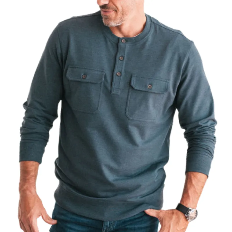 Men's Casual Round Neck Blended Long Sleeve Sweatshirt 35545035F sold by Manly