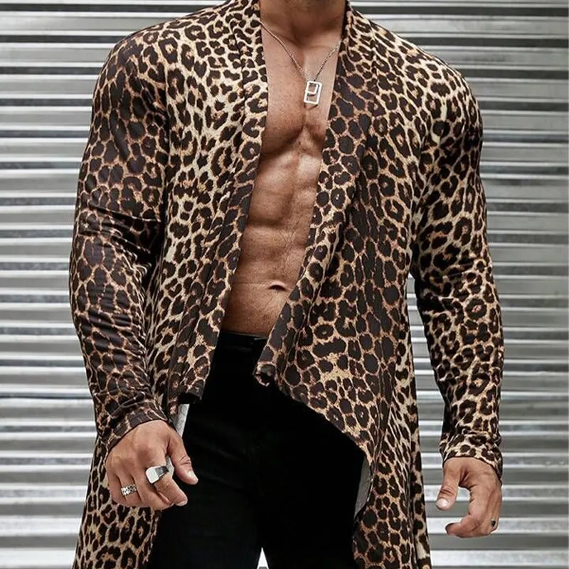 Men's Vintage Leopard Print Long Shirt 71923112U sold by Manly product image thumbnail 2