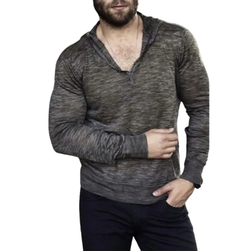 Men's Classic Casual Slim Fit Bamboo Cotton Hooded Long Sleeve T-Shirt 08585919K sold by Manly