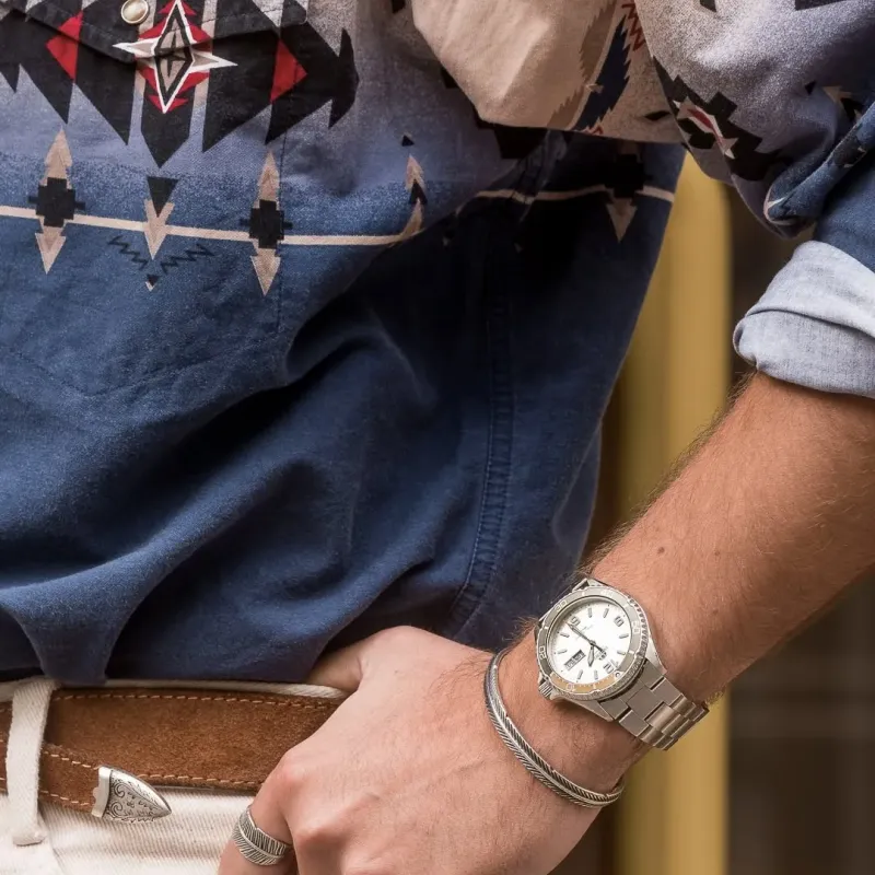 Men's Classic Casual Printed Long Sleeve Shirt 43451853K sold by Manly product image thumbnail 4