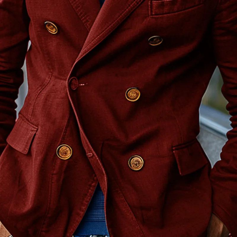 Men's Solid Color Double Breasted Casual Blazer 90298939X sold by Manly product image thumbnail 3