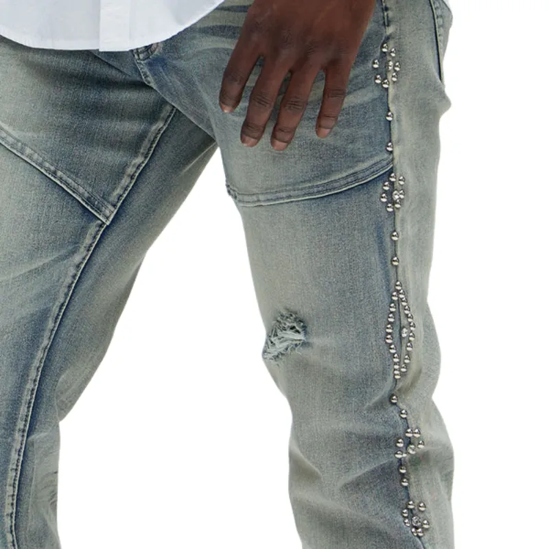 Men's Vintage Fashion Ripped Washed Jeans 60803162F sold by Manly product image thumbnail 2