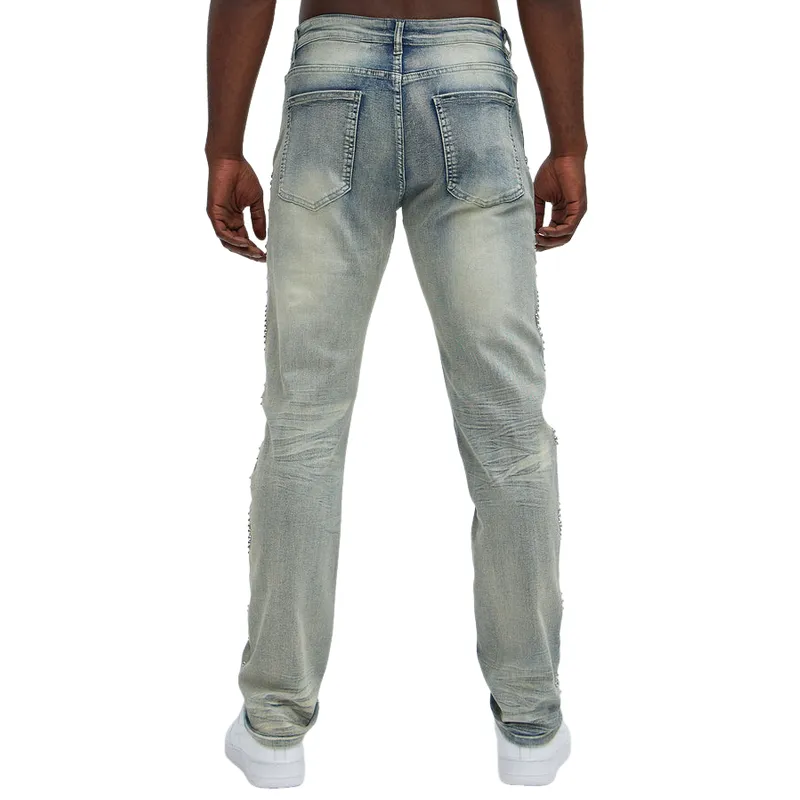 Men's Vintage Fashion Ripped Washed Jeans 60803162F sold by Manly product image thumbnail 3