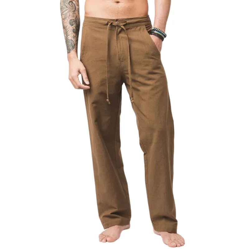 Men's Classic Casual Pocket Linen Pants 76695746K sold by Manly