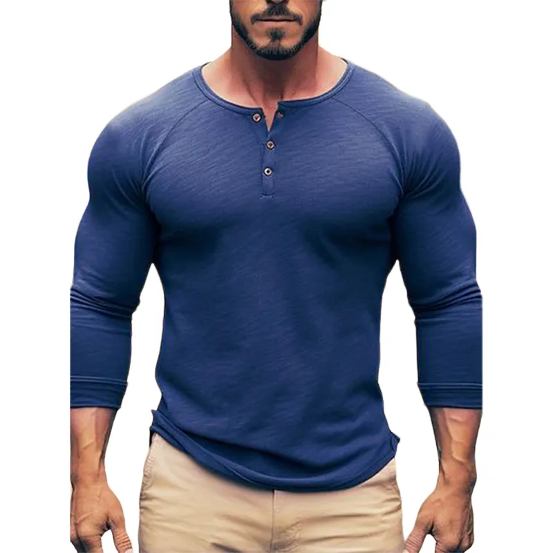 Men's Classic Casual Slim Fit Bamboo Cotton Long Sleeve T-Shirt 93905781K sold by Manly