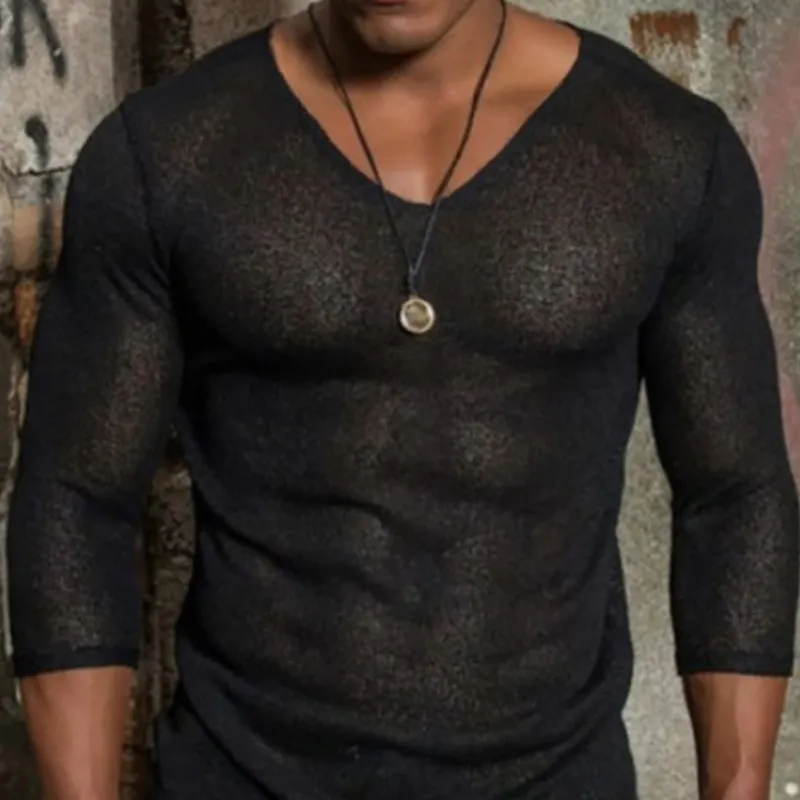 Men's Classic Casual Slim Fit Knit Long Sleeve T-Shirt 07682541K sold by Manly product image thumbnail 3