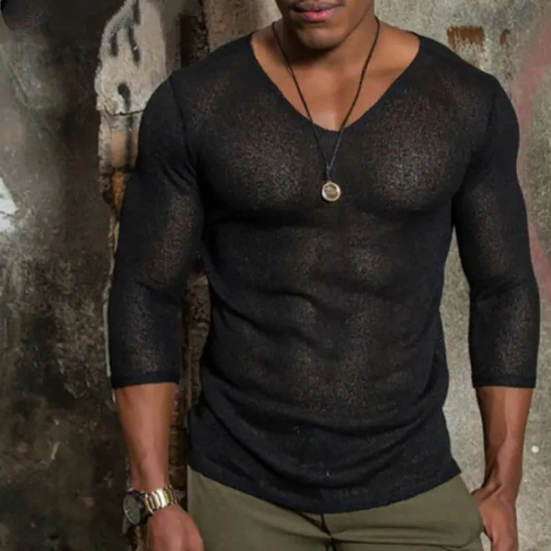 Men's Classic Casual Slim Fit Knit Long Sleeve T-Shirt 07682541K sold by Manly product image thumbnail 2