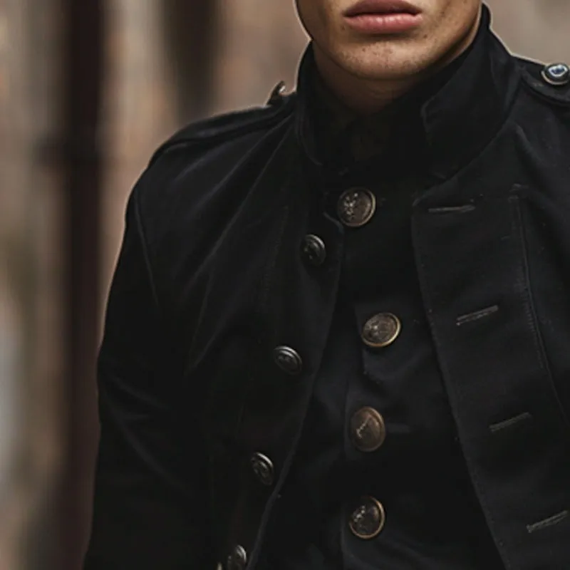 Men's Stand Collar Solid Color Single Breasted Blazer 56845493X sold by Manly product image thumbnail 3