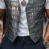 Men's Classic Casual Textured Leather Vest 82128811K sold by Manly