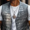 Men's Classic Casual Textured Leather Vest 82128811K sold by Manly