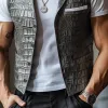 Men's Classic Casual Shawl Collar Textured Leather Vest 06265022K sold by Manly