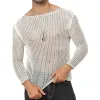 Men's Mesh Slim Fit Knit Long Sleeve T-shirt 74876783U sold by Manly