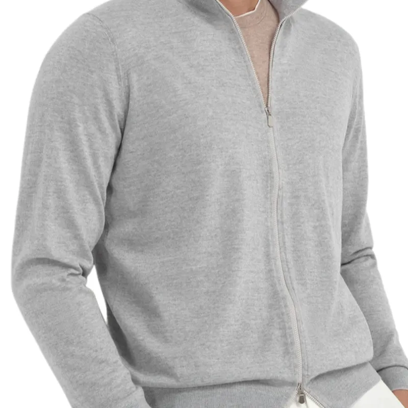 Men's Casual Stand Collar Zipper Thin Knitted Cardigan 02072877F sold by Manly product image thumbnail 3