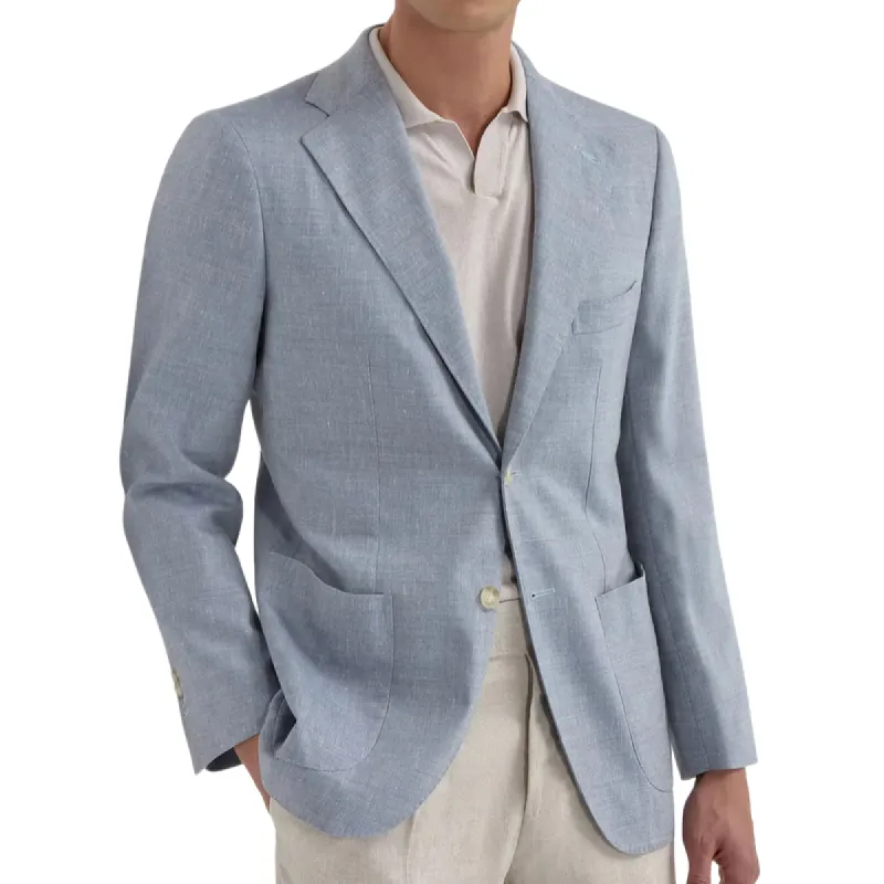 Men's Casual Lapel Two-button Cotton and Linen Blazer 84068861F sold by Manly