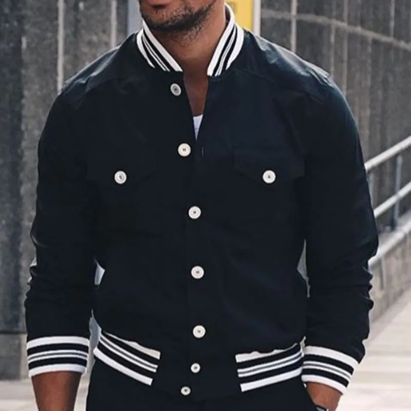 Men's Fashion Vintage Casual Slim Fit Button Jacket 10145084K sold by Manly product image thumbnail 3