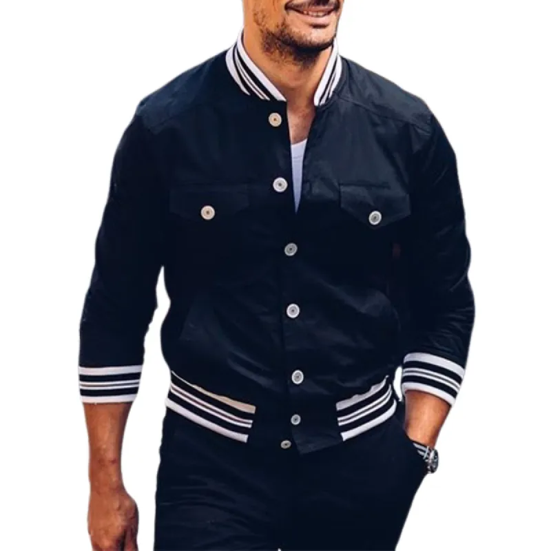 Men's Fashion Vintage Casual Slim Fit Button Jacket 10145084K sold by Manly