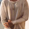 Men's Casual Loose Round Neck Cotton Solid Color Long Sleeve T-shirt 85268356U sold by Manly