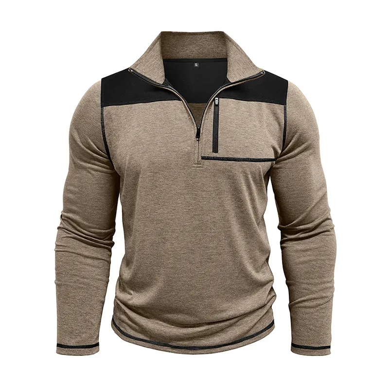 Men's Classic Casual Slim Stand Collar Long Sleeve POLO Shirt 42846651K sold by Manly product image thumbnail 3