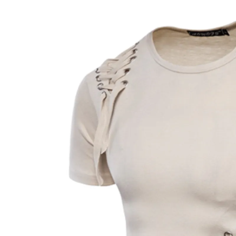 Men's Casual Design Slim Round Neck Cotton Short-sleeved T-shirt 03982781K sold by Manly product image thumbnail 2