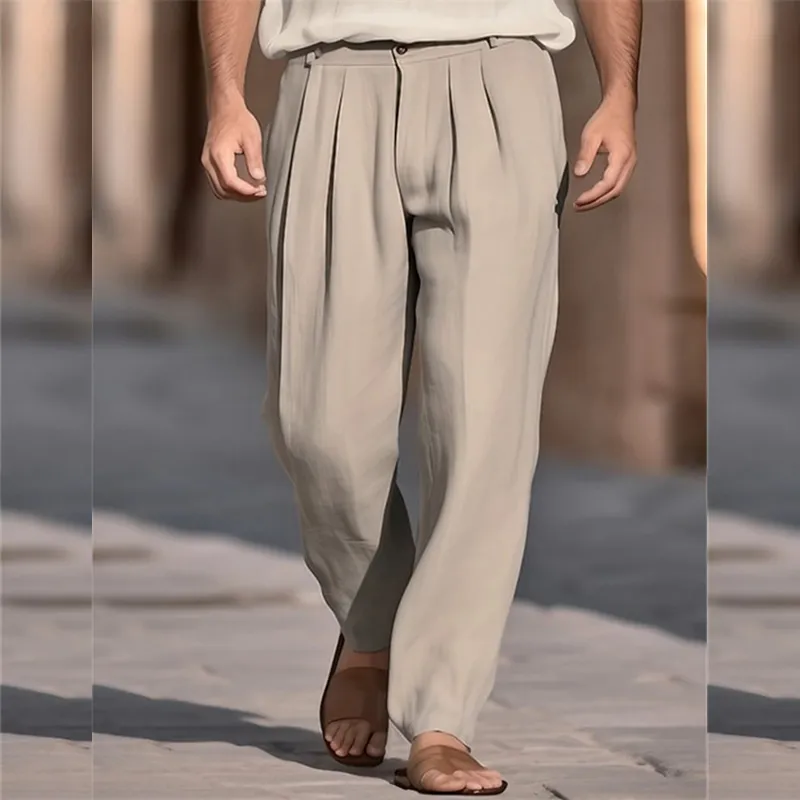 Men's Casual Versatile Comfortable Linen Pants 06649941K sold by Manly product image thumbnail 3