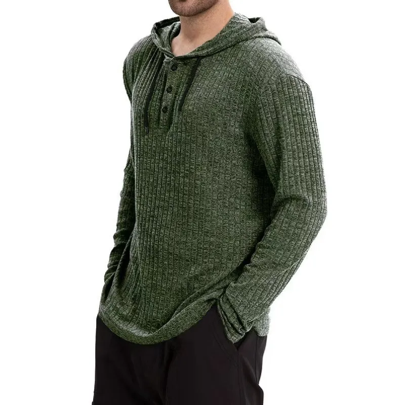 Men's Classic Casual Slim Fit Hooded Striped Long Sleeve T-Shirt 00565038K sold by Manly