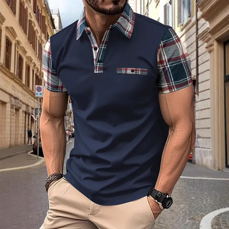 Men's Plaid Short Sleeve POLO Shirt 76840742X sold by Manly product image thumbnail 4