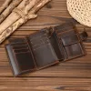 Men's Solid Color Vintage Top Layer Cow Wallet 59709015X sold by Manly