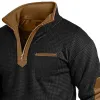 Men's Colorblock Stand Collar Half Zip Sweatshirt 30303580X sold by Manly