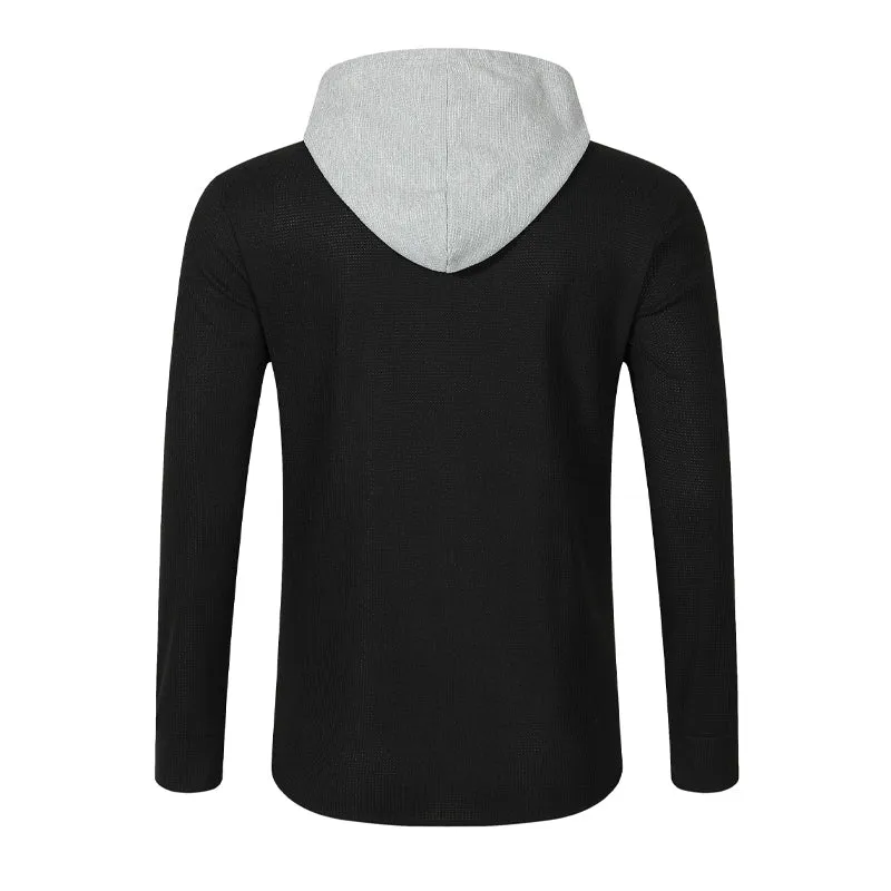 Men's Casual Waffle Panel Hooded Jacket 36673977X sold by Manly product image thumbnail 5