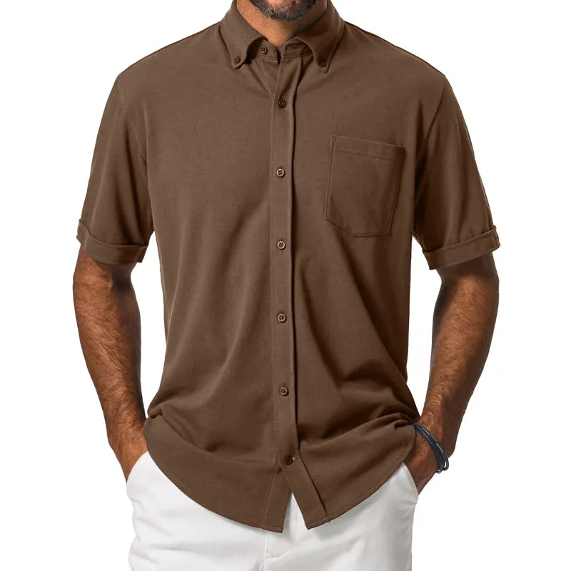 Men's Casual Resort Short-sleeved Shirt 06487421X sold by Manly