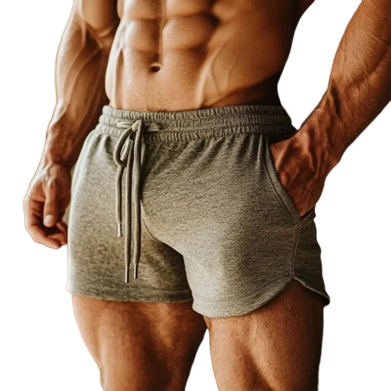 Men's Casual Sports Skin-Friendly Drawstring Three-Quarter Slim Fit Shorts 74912590Y sold by Manly