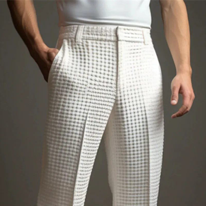 Men's Classic Casual Fashion Waffle Pants 49028286K sold by Manly product image thumbnail 3