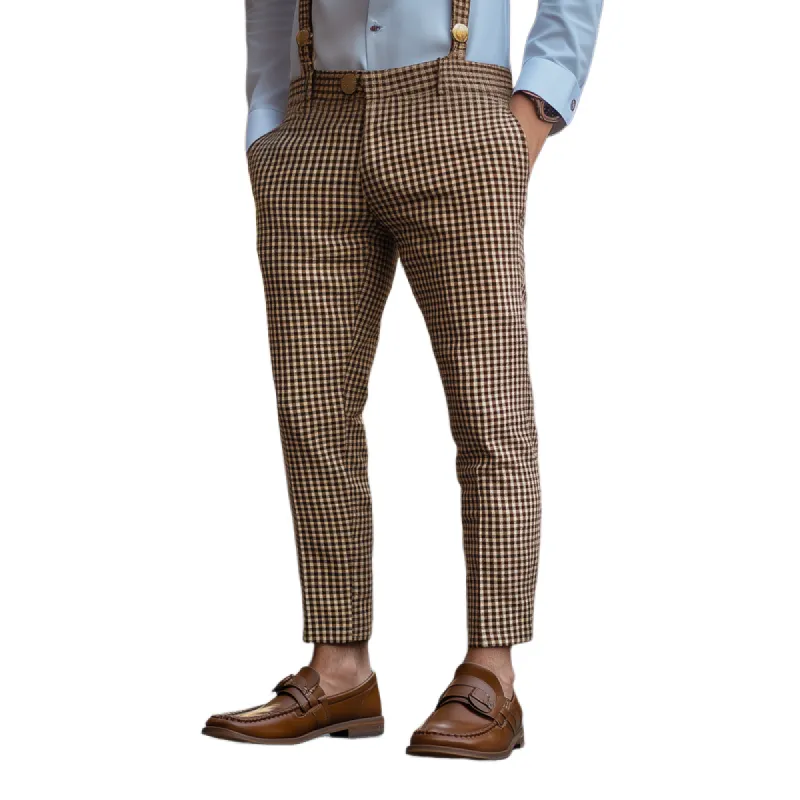 Men's Fashion Plaid Slim Fit Pants 43681164Z sold by Manly