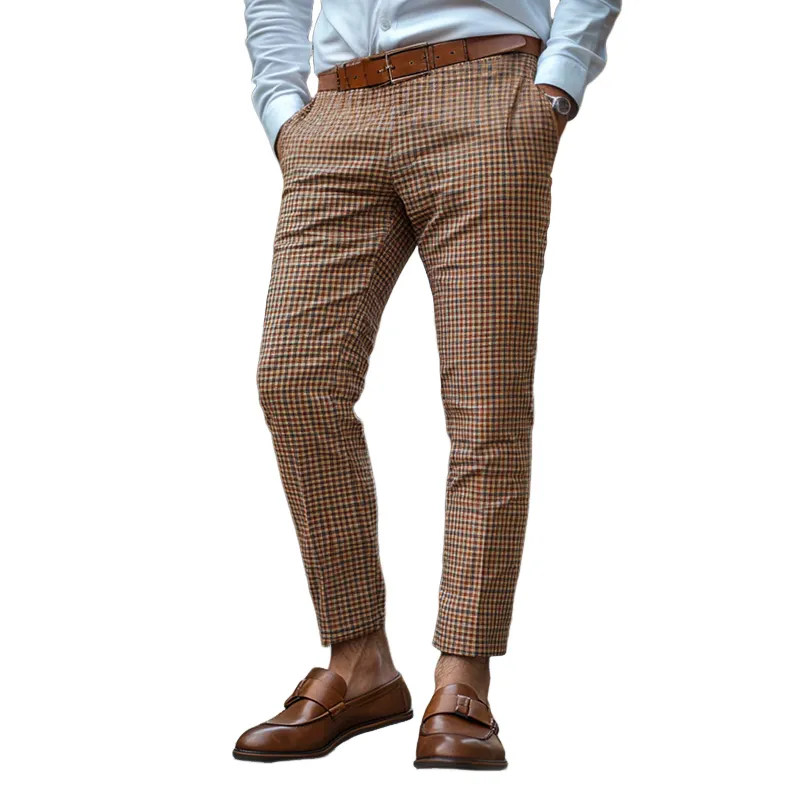 Men's Fashion Plaid Slim Fit Pants 58909795Z sold by Manly