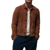 Men's Casual Suede Lapel Single Breasted Slim Fit Jacket 08795075M sold by Manly