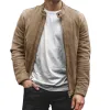 Men's Casual Suede Stand Collar Zipper Slim Jacket 45800280M sold by Manly