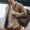 Men's Casual Suede Stand Collar Zipper Slim Jacket 45800280M sold by Manly